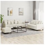 vidaXL 3-dijelni set sofa s jastucima krem baršunasti Cijene