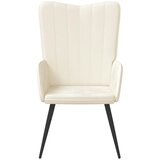  Stolica za opuštanje krem bijela baršunasta | shoptok.hr