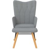 vidaXL stolica za ljuljanje s osloncem za noge svjetlosiva od tkanine | shoptok.hr