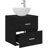  Umivaonik s montiranjem na zid Crni hrast 49,5 x 35 x 63 cm | shoptok.hr