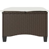 vidaXL Vrtni tabure s jastucima 2 kom smeđi 55x55x36 cm poliratan | shoptok.hr