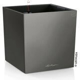 LECHUZA Okrasni lonec CUBE Premium 50 - Antracit metalik | Shoptok.si
