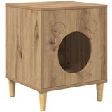 vidaXL Mačja Kuća Umjetnička hrastovina 42 5 x 40 x 53 cm Cijene