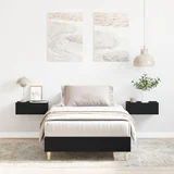 vidaXL Postelja 120x200 cm Črna Oreh Umetni Les