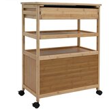  Kuhinjska Kolica s Kotačima Prirodna 59,5 x 36 x 82 cm Bambus | Eponuda.com