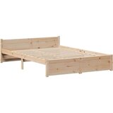 vidaXL Okvir kreveta bez madraca 135 x 190 cm od masivne borovine | shoptok.hr