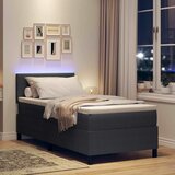  LED Box Spring Krevet Tamno siva i bijela 90 x 200 cm | shoptok.hr