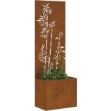 vidaXL Vrtni Sadič s Dekorativnom Pločom Rđa 50 x 140 cm Otporni čelik | shoptok.hr