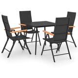 vidaXL 5-dijelni vrtni blagovaonski set crno-smeđi | shoptok.hr
