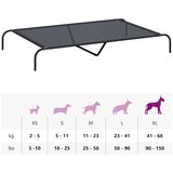 vidaXL dvignjena pasja postelja črna 150x90x20 cm tekstilen in jeklo | Shoptok.si