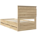  Krevetna konstrukcija s ladicama Sonoma hrast 100 x 200 cm | shoptok.hr