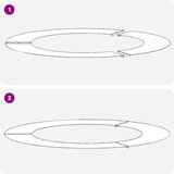  Pogodno za ravni drveni prsten Srebrno Ø60/90 cm | shoptok.hr