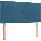  Krevet sa uzglavljem i madracem &amp LED Tamnoplava 90x200 cm Baršun | shoptok.hr