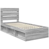  Okvir za krevet s uzglavljem Siva Sonoma 90 x 190 cm | shoptok.hr