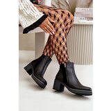 Boto Women's Eco Leather Ankle Boots With Heel Insulated Black Revianna | Shoptok.si