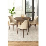Hanah home Rox - Baroque, Cream BaroqueCream Dining Table & Chairs Set (5 Pieces) | ePonuda.com