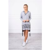 Kesi Dress with hood and print gray | shoptok.hr