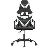 vidaXL Gaming stol črno in belo umetno usnje | Shoptok.si