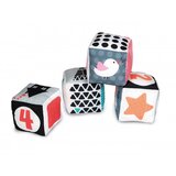 Clemmy baby – otroške tekstilne kocke črno-bele – 4 kosi | Shoptok.si