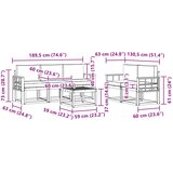  Set vanjskih sofa 6 kom. Prirodna i krem | shoptok.hr
