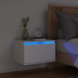  The Living Store Stenska nočna omarica z LED lučkami bela - Stenska Nočna Omarica, (21448616) Cene