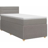  Boxspring krevet s madracem Sivosmeđa 90 x 190 cm Tkanina - Sivosmeđa 90 x 190 cm Dizajn linija | shoptok.hr