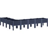  Vrtna sadilica s nogama plava siva 200 x 160 x 42 cm PP | shoptok.hr