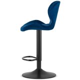  Tabure od baršuna WEST - tamnoplava boja, crna baza x 2 | shoptok.hr