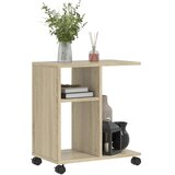  Bočni stolić s kotačima boja hrasta sonome 50x30x55 cm drveni | Shoptok.si