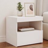  The Living Store Nočna omarica z LED lučkami 2 kosa bela 50x40x45 cm - Nočna Omarica, (21503114) | Shoptok.si
