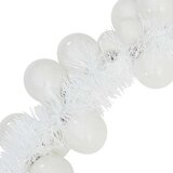  Garland od božićnih kuglica Bijelo 186 cm Polistiren | shoptok.hr