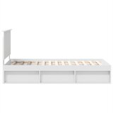  Krevetna konstrukcija Bijelo 90 x 190 cm Čvrsto borovo drvo | shoptok.hr