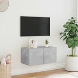 TV ormarić s LED svjetlima siva boja betona 60x35x31 cm | shoptok.hr