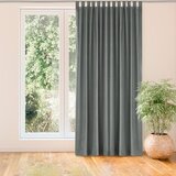  Curtain VILA color graphite style classic 10cm tab tops velvet 265x225 HOMEDE | shoptok.hr