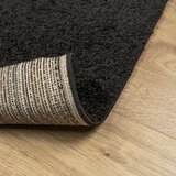  Čupavi moderni tepih s visokim vlaknima crni 80x150 cm | shoptok.hr
