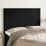  Posteljno vzglavje 4 kosa črn 72x5x78/88 cm žamet, (20952253) | Shoptok.si