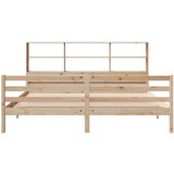 vidaXL Knjižna postelja brez vzmetnice 200x200 cm trdna borovina | Shoptok.si