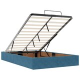 vidaXL Okvir kreveta s madracem tamnoplavi 120x200 cm baršunasti | shoptok.hr