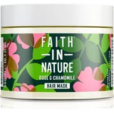 FAITH IN NATURE Rose & Chamomile regenerirajuća maska za oštećenu kosu 300 ml