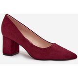 Boto Women's Pumps with Pointed Toes on Block Heel Bordeaux Pavira | Shoptok.si