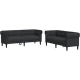  2-dijelni set sofa crni od tkanine | shoptok.hr