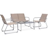 Maison Chic Seti vrtnega pohištva - Vrtna garnitura - Vrtni pohištvo set 4-delna blago in jeklo taupe, (21819734) | Shoptok.si