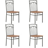 Maison Chic Jedilni stoli - Vzorci stoli 4 kosi rjavi mediapan A837, (22031945) | Shoptok.si