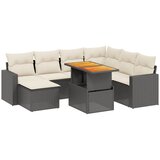  8-dijelni set vrtnih sofa od poliratana s jastucima crni | shoptok.hr