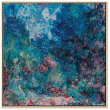  Slika - Claude Monet – La maison de l\'artiste vue du jardin aux roses 80x80 U prirodnom drvenom okviru | shoptok.hr