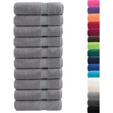  Ručnici za ruke SOLUND 10 kom sivi 50 x 100 cm 600 gsm | shoptok.hr