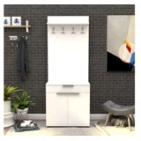 Ormarić za cipele s prozorom Prt-521-Bb-1, 73x36x187 cm, Bijela