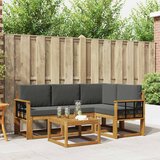  Set vanjskih sofa 5 kom. Prirodna i antracit | shoptok.hr