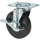  Vrtljivo kolo z zavoro, Ø 100 x 25 mm, polna guma | Shoptok.si