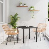  Vrtni set za objed 3 pcs Smeđa Čelik s prahom premazan | shoptok.hr